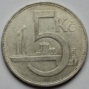 Чехословакия 5 крон 1929года Серебро!