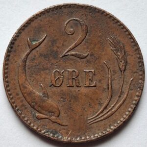 Дания 2 эре, 1876года Редкая! 173