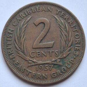 Восточные Карибы 2 цента 1957года 203