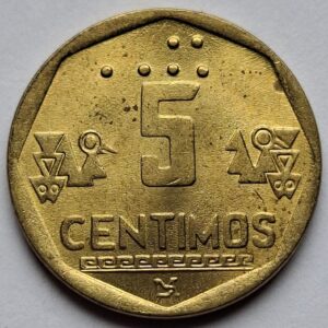 Перу 5 сентимо 1998года 204