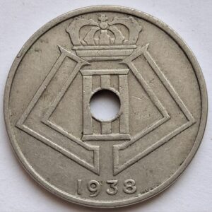 Бельгия 25 сантимов 1938года 206