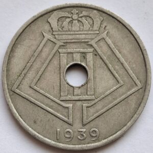 Бельгия 25 сантимов 1939года 206