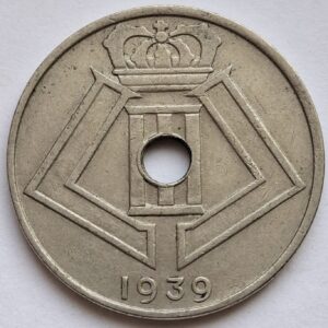 Бельгия 25 сантимов 1939года 206