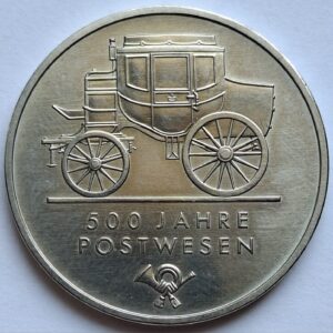 ГДР 5 марок 1990года 500 лет почте 206