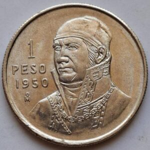Мексика 1 песо 1950года. Серебро! Редкая! 158