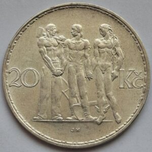 Чехословакия 20 крон, 1933года Серебро!
