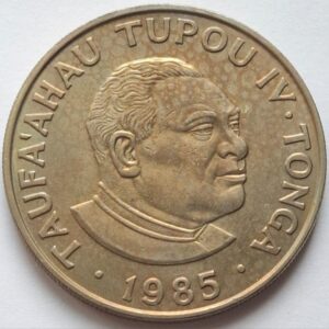 Тонга 50 сенити 1985года "Королева мать с ребенком" Очень редкая!