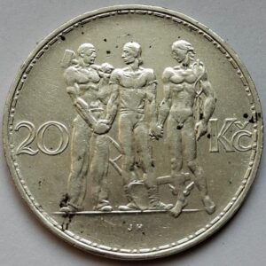 Чехословакия 20 крон 1933года. Серебро!