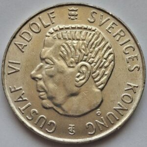 Швеция 5 крон, 1954года Серебро!