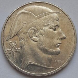 Бельгия 20 франков, 1949года Не частая! Серебро! 177