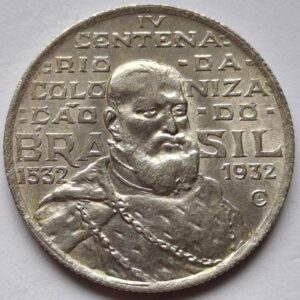 Бразилия 1000реалов 1932года "400 лет колонизации Бразилии" Серебро! 175