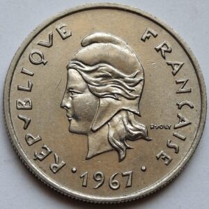 Французская Полинезия 10 франков 1967года 207