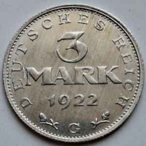 Германия 3 марки 1922года Веймарская конституция 207
