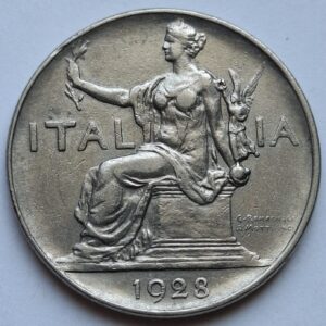 Италия 1 лира 1928года 208
