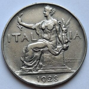 Италия 1 лира 1928года 208