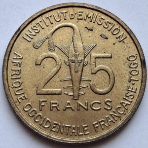Французская Западная Африка 25 франков 1957года состояние! 208
