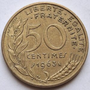 Франция 50 сантимов 1963года 208