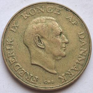 Дания 1 крона 1957года 208