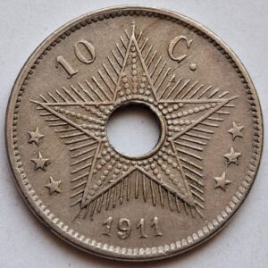 Бельгийское Конго 10 сантимов 1911года 209