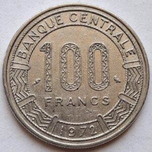 Конго 100 франков 1972года 209