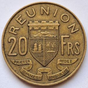 Реюньон 20 франков 1955года 152