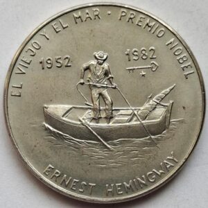 Куба 1 песо 1982года. Эрнест Хэмингуэй - Старик и море. Редкость! 116
