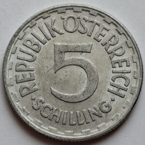 Австрия 5 шиллингов 1952года 210