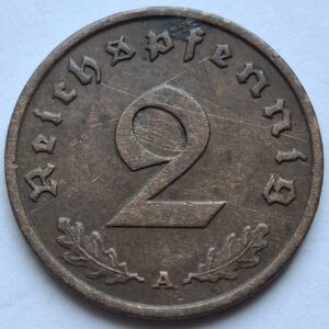 Германия 2 рейхспфеннига 1937года 210