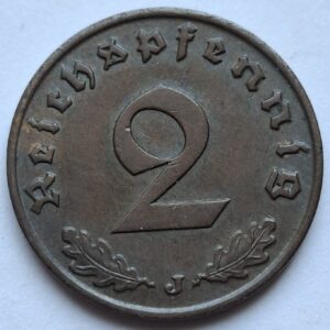 Германия 2 рейхспфеннига 1938года 210