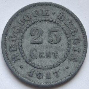 Бельгия 25 центов 1917года 211