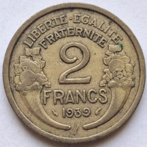 Франция 2 франка 1939 года 212