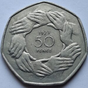 Великобритания 50 пенсов 1973года 212