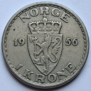 Норвегия 1 крона 1956 года 212