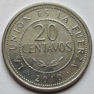 Боливия 20 сентаво 2010года 212