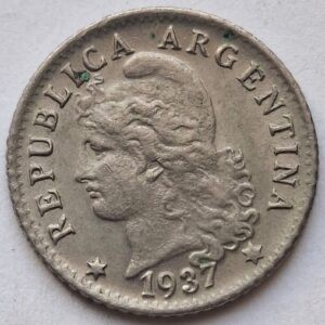 Аргентина 5 сентаво 1937 года 212