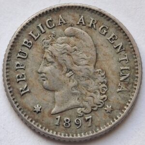 Аргентина 10 сентаво 1897 года 212