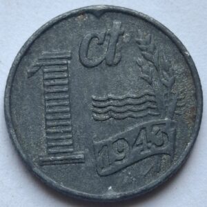 Нидерланды 1 цент 1943года 212