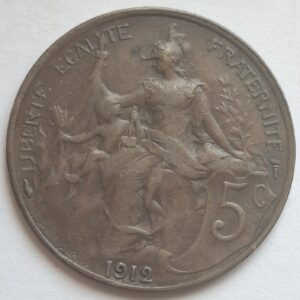 Франция 5 сантимов 1912 года 213