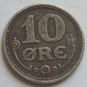 Дания 10 эре 1921 года 213