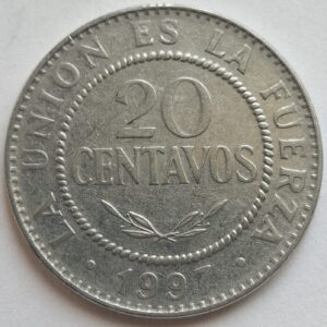 Боливия 20 сентаво 1997года 213