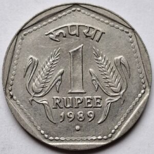 Индия 1 рупия 1989 года 214
