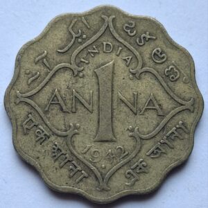 Британская Индия 1 анна 1942 года 214
