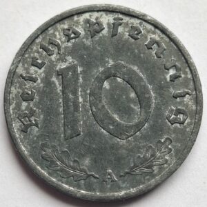 Германия 10 рейхспфеннигов 1943 года 199