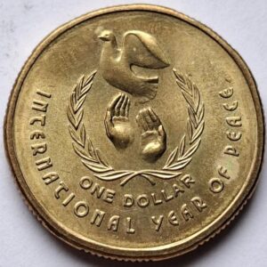Австралия 1 доллар 1986года Международный год мира 185