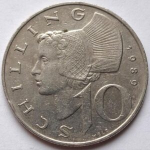 Австрия 10шиллингов 1989года. 116