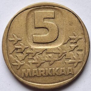 Финляндия 5 марок 1989года. 217