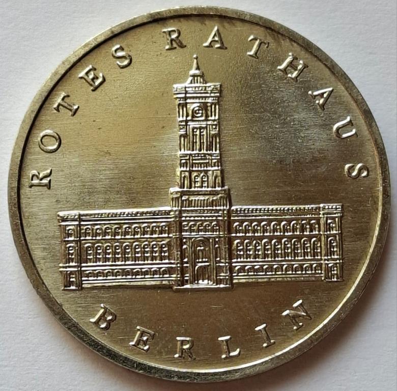 ГДР 5 марок 1987года. 750 лет Берлину – Красная Ратуша. 114