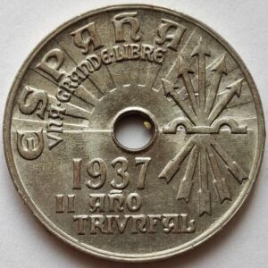 Испания 25сентимо 1937года. 116