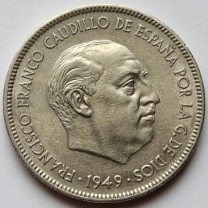 Испания 5 песет, 1949года (49) 188