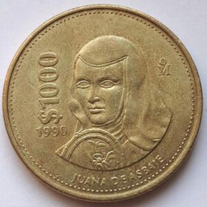 Мексика 1000 песо, 1990года 215